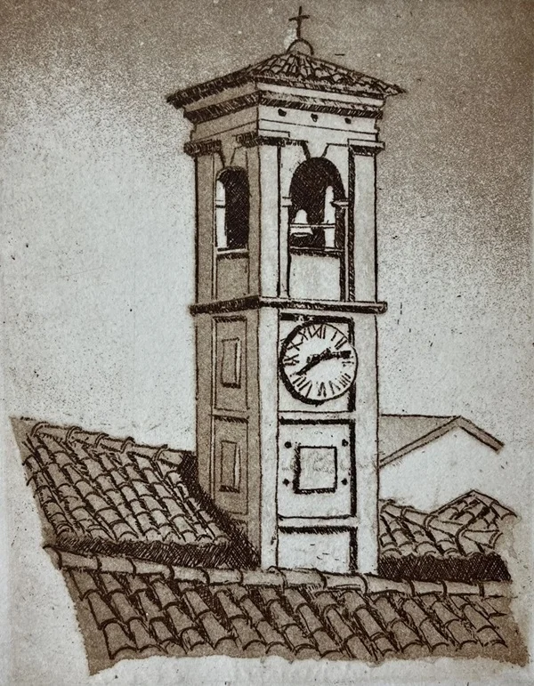 Italo Mapelli, incisioni: vecchio campanile