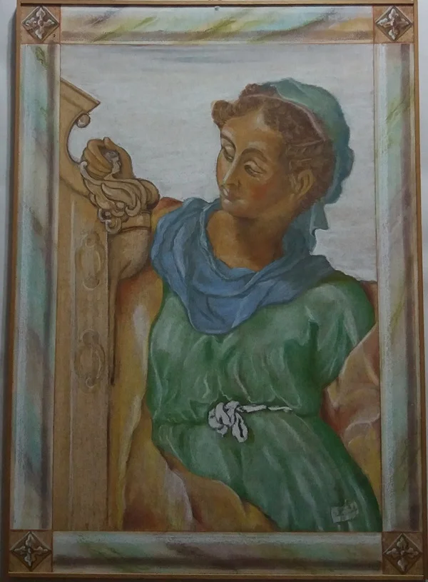 Italo Mapelli, opere varie: Particolare di affresco presso la chiesa parrocchiale di Trezzo Sull'Adda